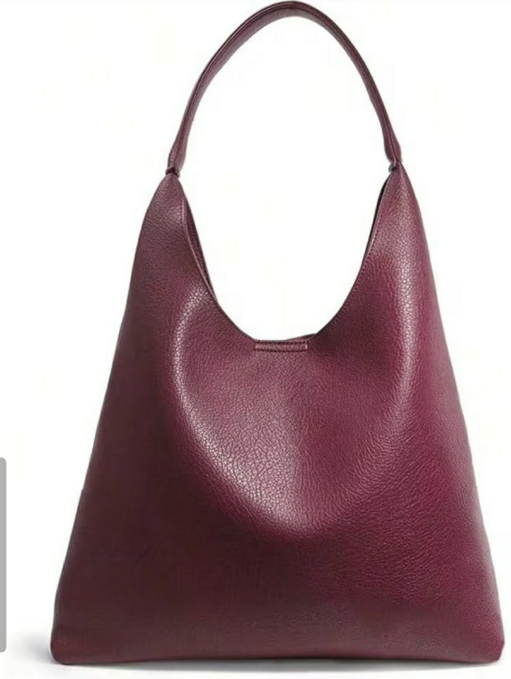 Hobo Dark Red Bags for Women Soft Vegan Leather Slouchy Tote Shoulder Handbag